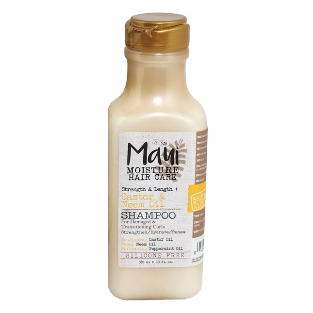Maui Moisture - Shampooing Force et Longueur + Huile de Ricin et de Neem | 385 mL