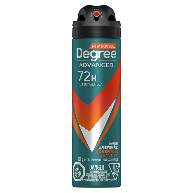 Degree - Men Dry Spray Adventure 48 heures antisudorifique | 107g 