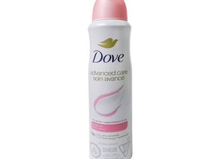 Dove - Anti-transpirant Advanced Care 72H en spray sec, parfum poudre | 107 g