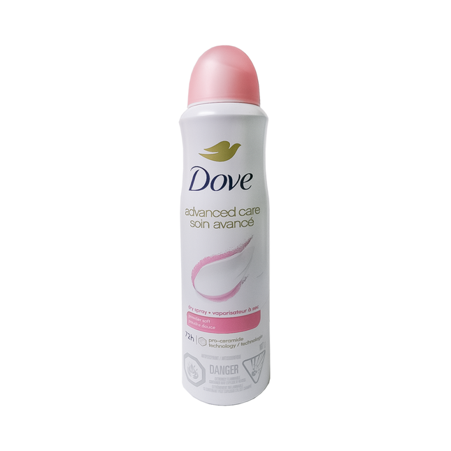 Dove - Anti-transpirant Advanced Care 72H en spray sec, parfum poudre | 107 g