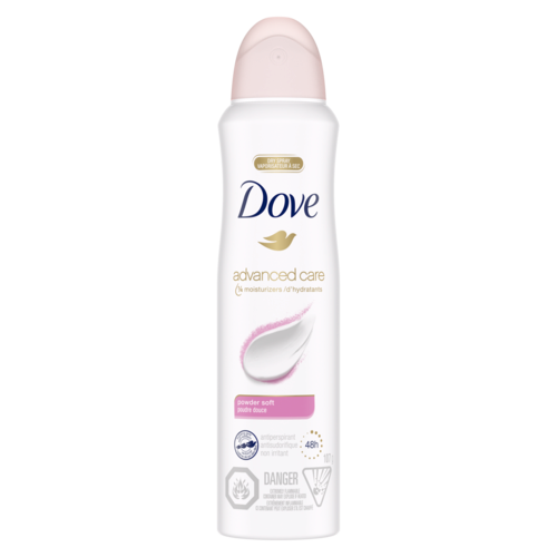 Dove - Advance Care - Antisudorifique en vaporisation à sec 48 heures - Parfum doux en poudre | 107g