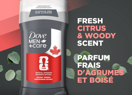 Dove - Men+Care 72H Odor Protection Aluminum-Free Deodorant, Sport Fresh | 85 g