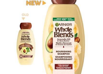 Garnier - Shampooing nourrissant à l'huile d'avocat et au beurre de karité Whole Blends | 370 ml