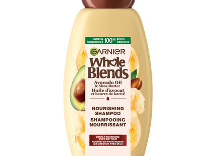 Garnier - Shampooing nourrissant à l'huile d'avocat et au beurre de karité Whole Blends | 370 ml