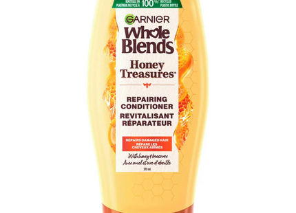 Garnier - Whole Blends - Après-shampooing réparateur Honey Treasures - avec miel et cire d'abeille | 370 ml