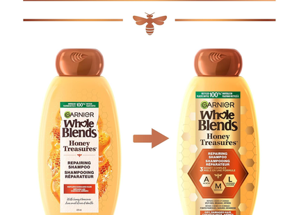 Garnier - Whole Blends Honey Treasures Repairing Shampoo | 370 mL