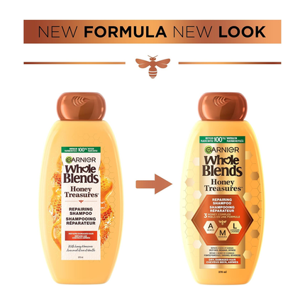 Garnier - Whole Blends Shampooing réparateur Miel Trésors | 370 mL