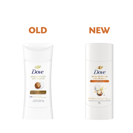 Dove - Antisudorifique Soin Avancé 72h, Beurre de karité | 74 g