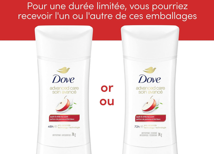 Dove - Advanced Care 72 Hour Antiperspirant, Apple & White Tea | 74 g