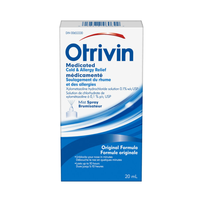 Otrivin - Spray nasal médicamenteux original pour soulager le rhume et les allergies - Brume | 20 ml