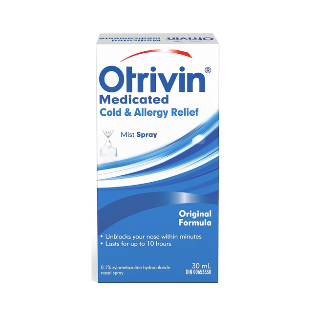 Otrivin - Spray nasal médicamenteux original pour soulager le rhume et les allergies - Brume | 30 ml