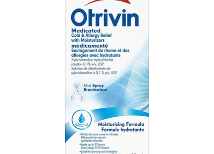 Otrivin - Soulagement médicamenteux du rhume et des allergies avec agents hydratants | 20 ml