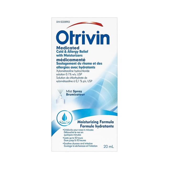 Otrivin - Medicated Cold & Allergy Relief with Moisturizers | 20 mL