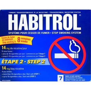 Système d'abandon du tabac Habitrol Étape 2 - 14 mg | 7 patchs Habitrol