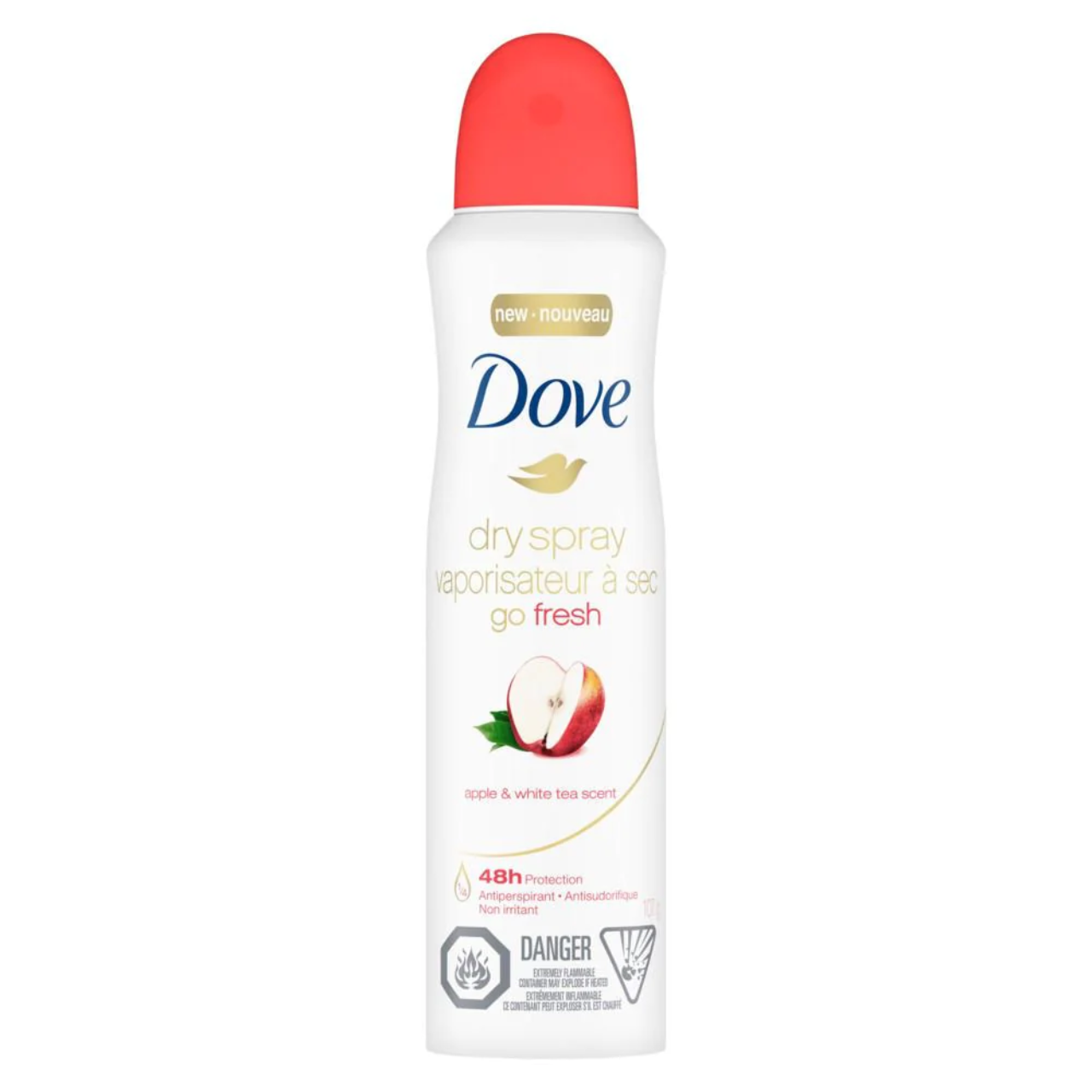 Dove Apple White Tea Dry Spray Antiperspirant 107 g – White