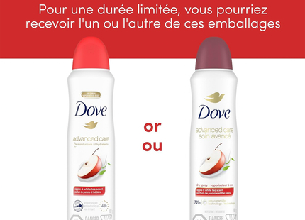 Dove - Antisudorifique en vaporisateur sec pomme et thé blanc | 107g