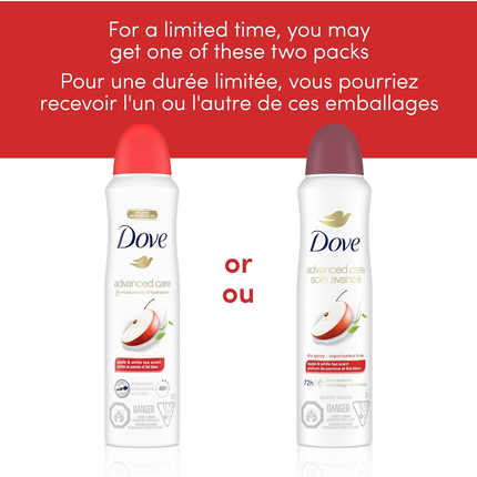 Dove - Dry Spray 72 Hour Antiperspirant, Apple & White Tea | 107 g