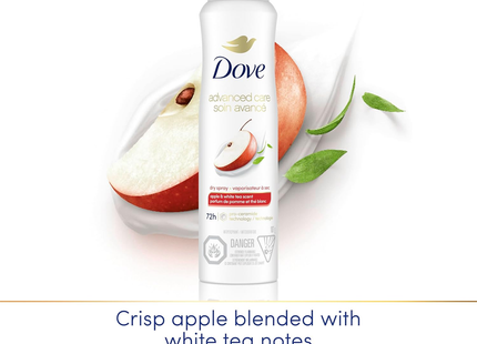 Dove - Antisudorifique en vaporisateur sec pomme et thé blanc | 107g