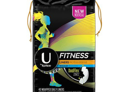 U by Kotex Fitness Liners - Regular Flow | 40 Wrapped Daily Liners