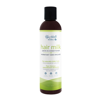 Up North Naturals - Après-shampooing sans rinçage au lait capillaire pour cheveux naturellement bouclés | 236 ml