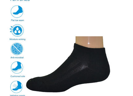 Simcan - 1 PR Shortees Diabetic Black Socks | Medium