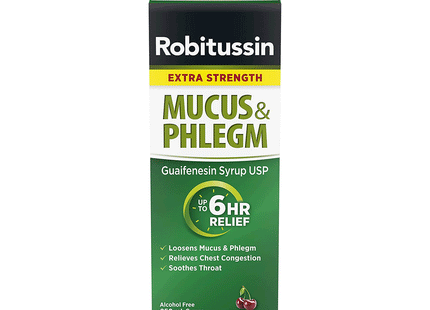 Robitussin - Mucus & Phlegm 100 ML Guaifenesin Syrup - Extra Strength | 100 mL