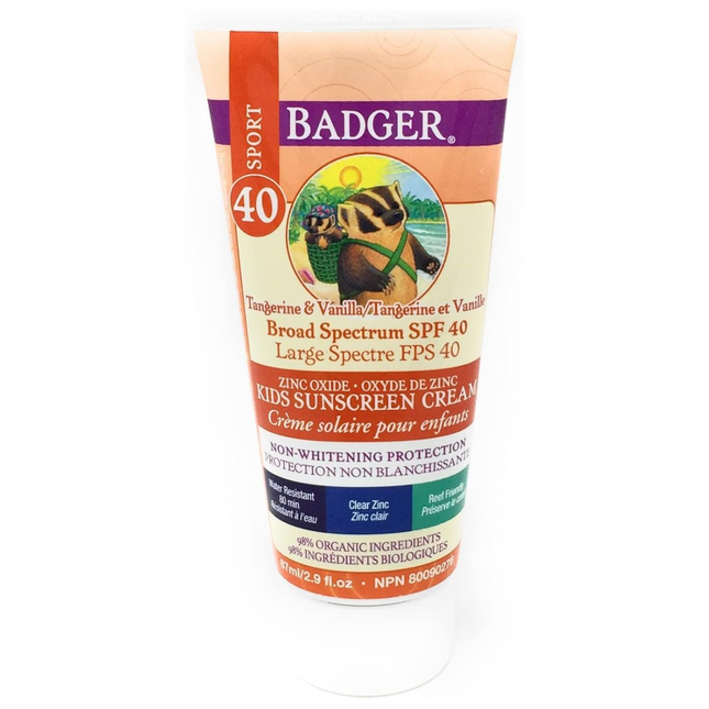 Badger - Kids Sunscreen Tangerine & Vanilla SPF40 | 87 mL