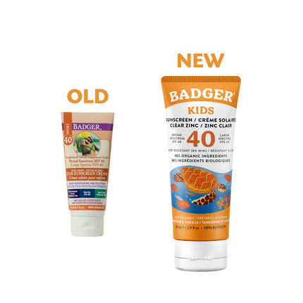 Badger - Kids Sunscreen SPF 40, Tangerine & Vanilla | 87 mL