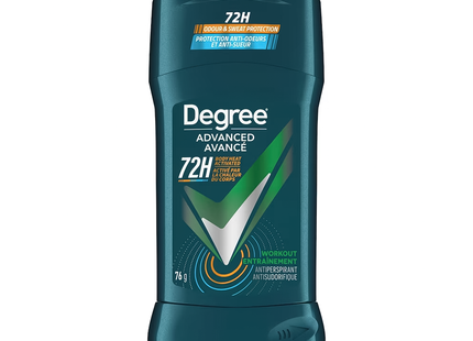 Degree -  Advanced 72H Body Heat Activated Antiperspirant, Workout | 76 g