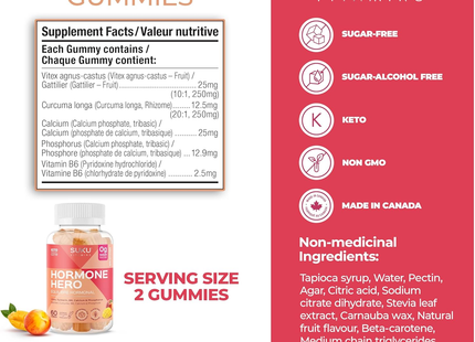 Suku Vitamins - Peace Out PMS, Peach Mango Flavour | 60 Gummies