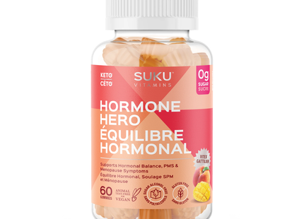 Suku Vitamins - Peace Out PMS, Peach Mango Flavour | 60 Gummies