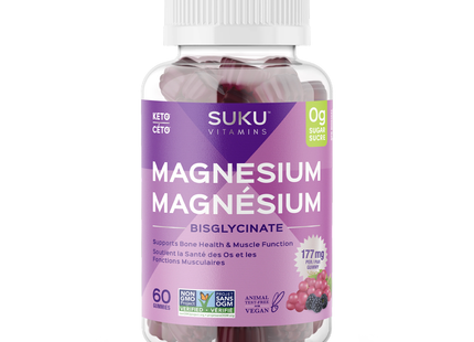 Suku Vitamins - Magnesium Gummies, Grape & Blackberry | 60 Gummies
