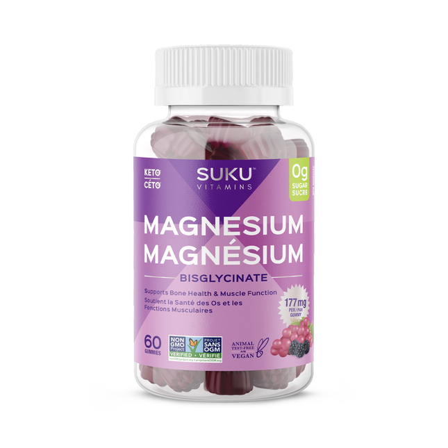 Suku Vitamins - Magnesium Gummies, Grape & Blackberry | 60 Gummies