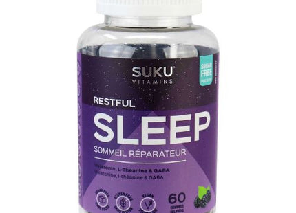Suku Vitamins - Restful Sleep Supplement - Blackberry Hibiscus Flavour | 60 Gummies