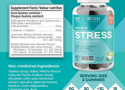 SUKU Vitamins - Buh Bye Stress | 60 Gummies