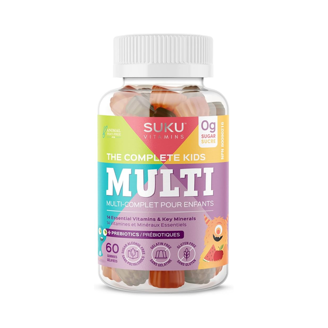 Vitamines Suku – La multivitamine complète pour enfants | 60 gommes