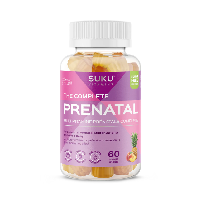 Suku Vitamins - The Complete Prenatal Vitamin - Pineapple & Peach Flavour | 60 Gummies