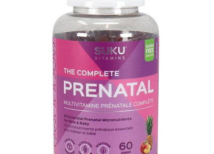 Suku Vitamins - The Complete Prenatal Vitamin - Pineapple & Peach Flavour | 60 Gummies