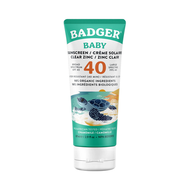 Badger - Crème solaire bébé FPS 40, camomille | 87 ml