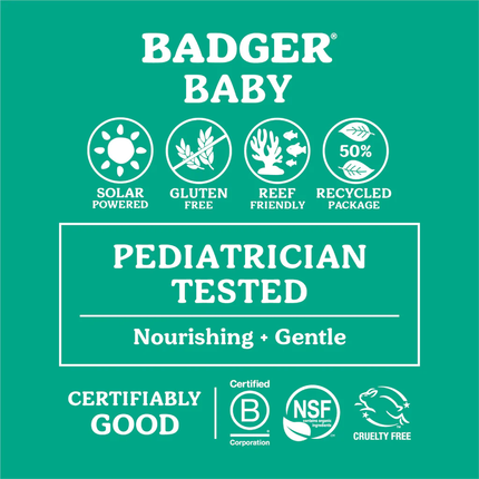 Badger - Crème solaire biologique pour bébé SPF 40 | 87 ml