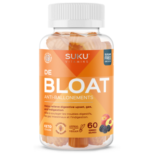 Suku Vitamins - De Bloat Supplement - Berry Peachy Flavour | 60 Gummies