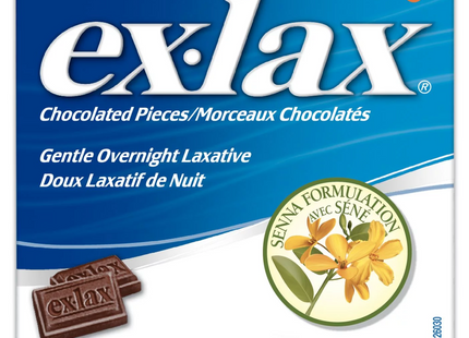 Ex-Lax - Gentle Overnight Laxative Chocolate Tablets 15 mg | 18 Tablets