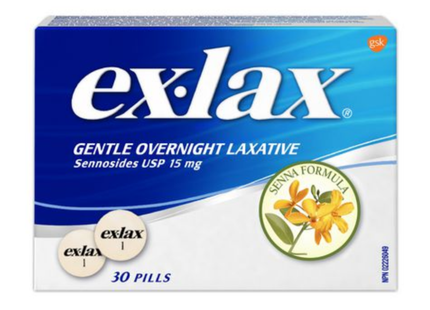 Ex-Lax - Laxatif de nuit doux 15 mg | 30 pilules