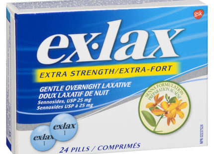 Ex-Lax - Extra-Fort Gentle Overnight Laxative 25 mg | 24 Pills
