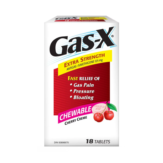 Gas-X - Extra Strength Fast Relief Chewables - Cherry Creme | 18 Tablets