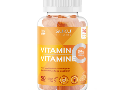 Suku Vitamins - Sugar-Free Vitamin C 250 mg Gummies | 60 Gummies