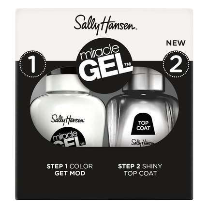Sally Hansen - Miracle Gel Nail Polish - Get Mod & Shiny Top Coat | 2 x 14.7 mL