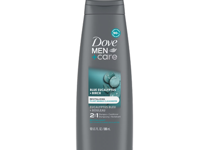 Dove - Shampoing et revitalisant 2 en 1 Men+Care, eucalyptus bleu et bouleau | 355 ml