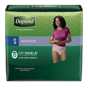 Depend - Fit-Flex Incontinence Underwear for Women - Maximum Absorbency - SMALL | 19 Count