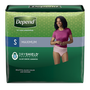 Depend - Sous-vêtements d'incontinence Fit-Flex pour femmes - Absorption maximale - PETIT | 19 chefs d'accusation